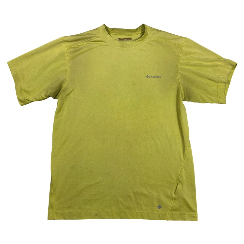 Columbia Womens Performance Short Sleeve Tee Lime Green AM6201 Size M Outdoors